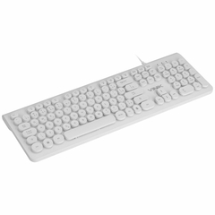 Teclado Multimidia Usb Dynamic Circle Abnt2 Teclas Redondas Cabo Usb 1.8m Branco - Dc110b - comprar online