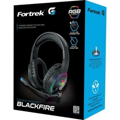 Headset Gamer P2 + USB RGB Blackfire Preto FORTREK