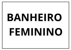 Placa Sinalização 1/2 Oficio Banheiro Feminino Mdf Natural