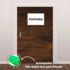 Placa Sinalização 1/2 Oficio Portaria Mdf Branco - comprar online