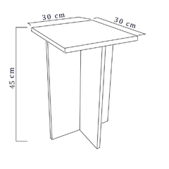 Banco Tampo Quadrado 45 Cm Preto Em Mdf na internet