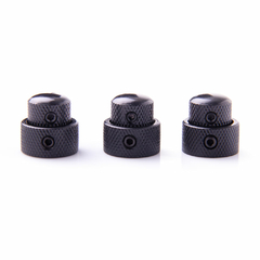 Knob Metal P/ Baixo Push Pull Curto Grosso Preto Pct C/3 Dolphin