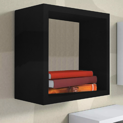 Nicho Decorativo 30x30x15 Cm Preto Em Mdf - comprar online