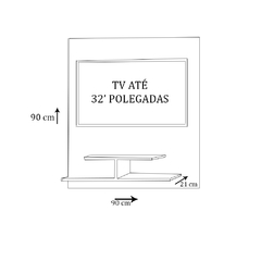 Painel Para Tv Até 32 Polegadas Preto Em Mdf na internet