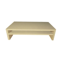 Suporte C/ Prateleira Para Monitor Natural Em Mdf