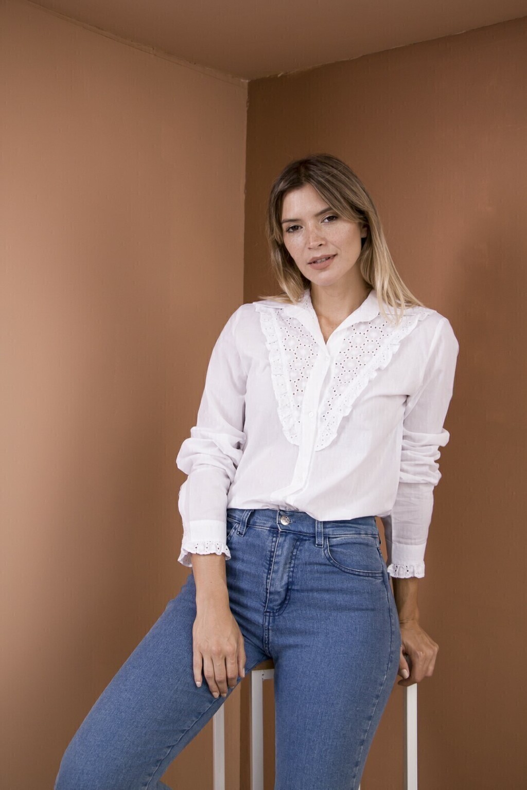 Camisa broderie Jorgelina talle 5 6 7 Carina Outfits