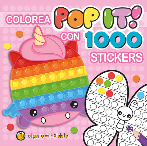 Unicornio - Colorea Pop It con 1000 stickers