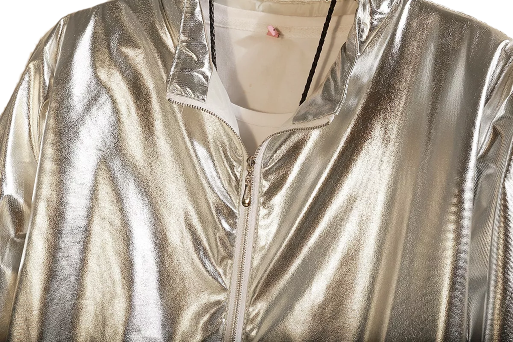 jaqueta metalizada prata