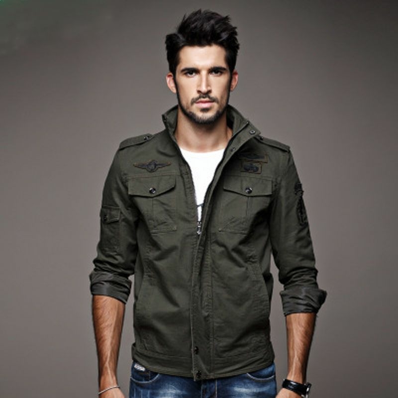 Jaqueta hotsell jeans militar