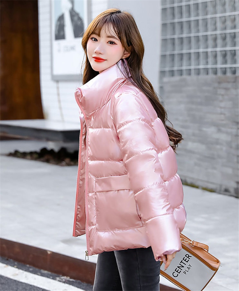 Jaqueta puffer sales feminina rosa