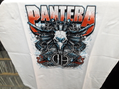 Remera Blanca Mangas Negra Pantera - Cowboys From Hell L