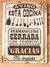 34 X 24 CM CHAPAS VINTAGE 23 Aviso ESTA COCINA PERMANECERA CERRADA LOS DOMINGOS