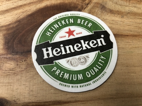 6 x 6 cm HEINEKEN Iman Decoracion P/Heladera o cualq metal CIRCULO