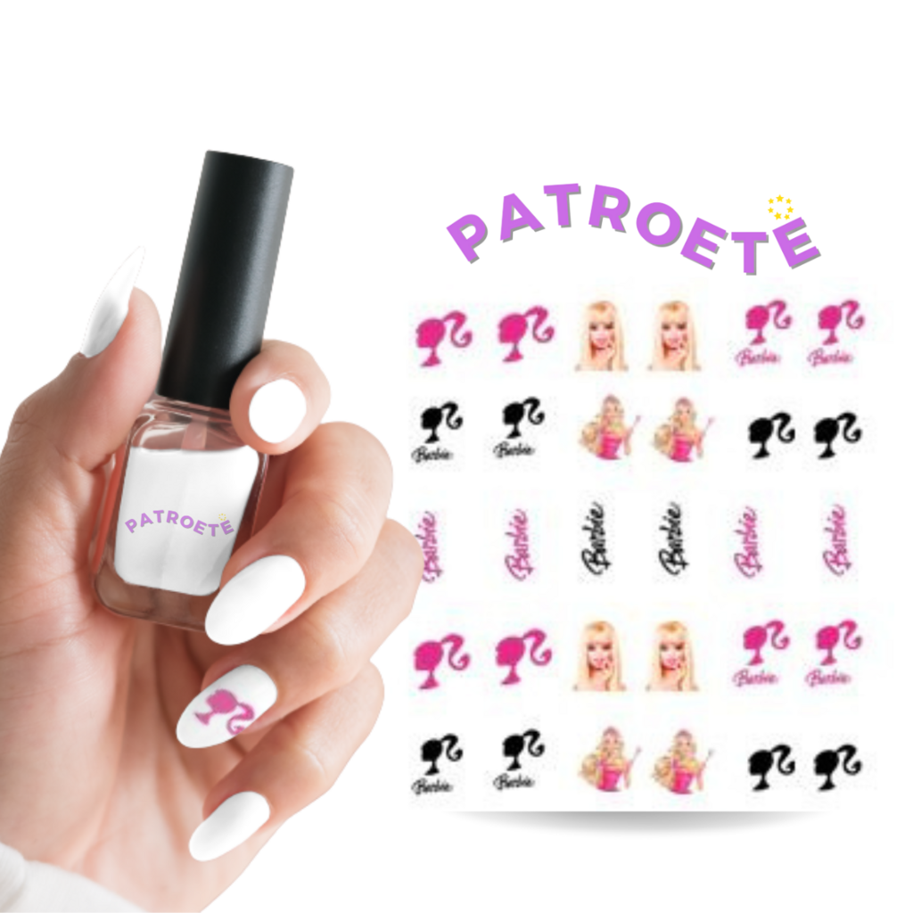 Adesivos de unhas mini cartelão barbie 2.0