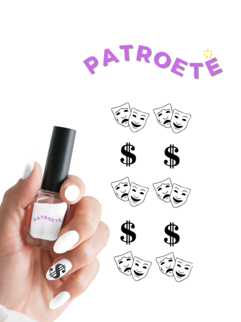 Adesivos para unhas mascaras + marcas chora agora, ri depois Mandrake -  Unhas de Patroete - Adesivos de Unhas - Magazine Luiza