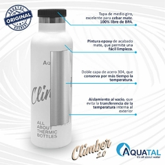 Botella Térmica Climber Blanca - 2 Picos - Aquatal