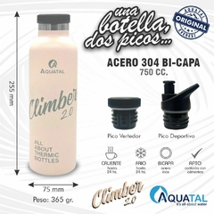 Botella Térmica Climber Rosa - 2 Picos - comprar online