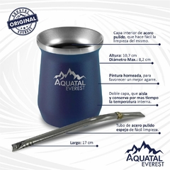 Kit Termo+Mate Everest STEEL Azul - Aquatal