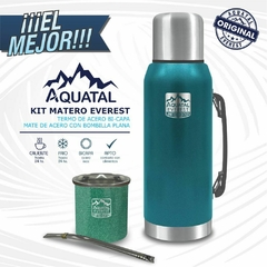 Kit Termo+Mate Everest NEO Verde Oscuro - comprar online