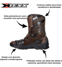 Bota Moto Cano Curto Texx Adventure Short Impermeável na internet