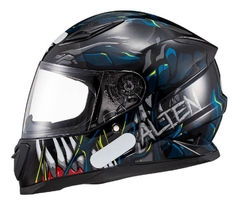 CAPACETE TEXX HAWK ALIEN - VERDE/DOURADO/AZUL - loja online