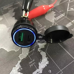 Adaptador Carregador Usb- Tipo C Moto Europeu Bmw Trimph Ktm - Zum Acessórios para Motociclistas