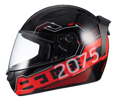 Capacete Sky Two Sorah Preto/Vermelho