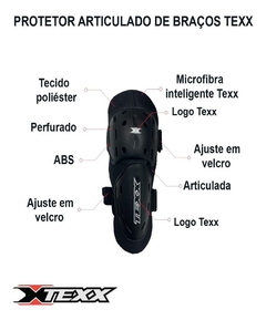 Cotoveleira Articulado Protetor De Bracos Texx Moto Motocros na internet