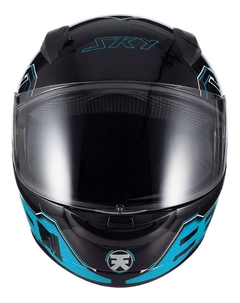 Capacete Sky Two Sorah Preto/Azul na internet