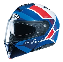 Capacete Hjc I90 Hollen Articulado Viseira Solar Azul