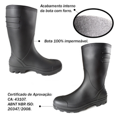 Bota De Pvc Galocha Motoqueiro Borracha Chuva Vonder Nova - comprar online