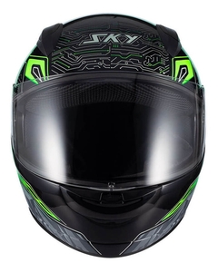 Capacete Sky Two Cyber Snake Preto/Verde na internet