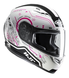 Capacete Feminino Hjc Cs 15 Safa Branco Com Rosa - comprar online