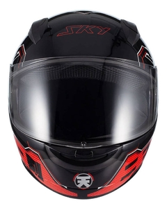 Capacete Sky Two Sorah Preto/Vermelho na internet