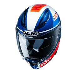 Capacete para moto Hjc F70 Tino Azul Branco E Laranja - comprar online