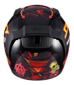 Capacete Sky Chaos Preto/Laranja na internet