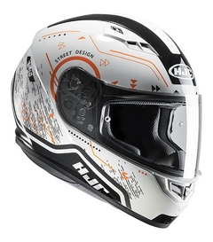 Capacete HJC Cs 15 Safa Branco C/ Laranja - comprar online