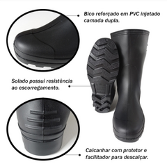 Bota De Pvc Galocha Motoqueiro Borracha Chuva Vonder Nova