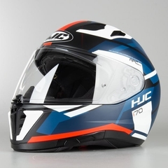 Capacete HJC I70 Elim Azul C/ Vermelho Com Viseira Solar - loja online