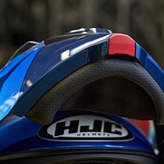 Capacete Hjc I90 Hollen Articulado Viseira Solar Azul