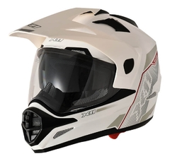 Capacete Motocross X11 Crossover Solides On E Off Road na internet