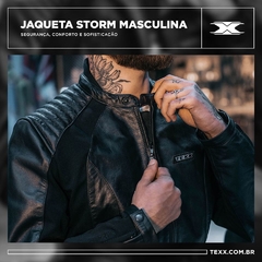 Jaqueta Masculina Texx Storm Couro - Zum Acessórios para Motociclistas