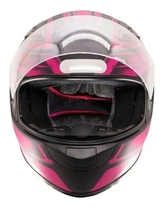 Capacete Moto Fechado Ebf E0x Frost Feminino Preto E Pink na internet