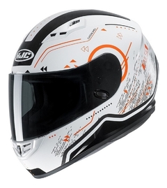 Capacete HJC Cs 15 Safa Branco C/ Laranja