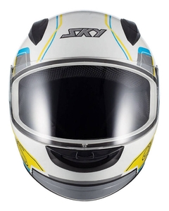 Capacete Fechado Sky Two Anos 90 - Diversas Cores