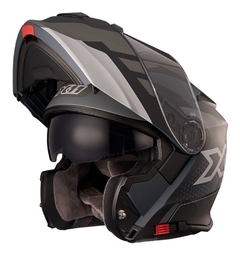 Capacete X11 Turner Prisma Preto Com Cinza Viseira Solar