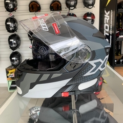 Capacete X11 Turner Prisma Preto Com Cinza Viseira Solar - loja online