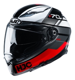 Imagem do Capacete de moto Hjc F70 Tino Preto Branco E Vermelho