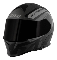 Capacete X11 Pro Surround Cinza Viseira Fumê Viseira Extra