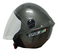 Capacete Aberto Ebf Spark Jet Chumbo Brilho 56 58 60 na internet